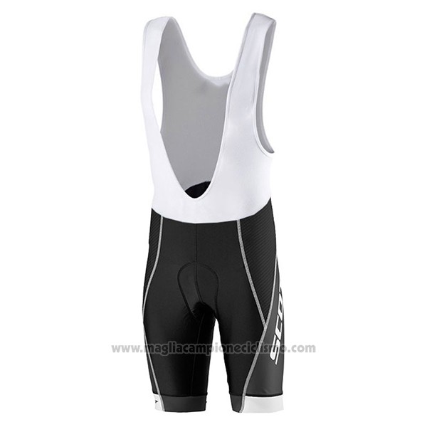 2017 Abbigliamento Ciclismo Scott Nero e Rosso Manica Corta e Salopette