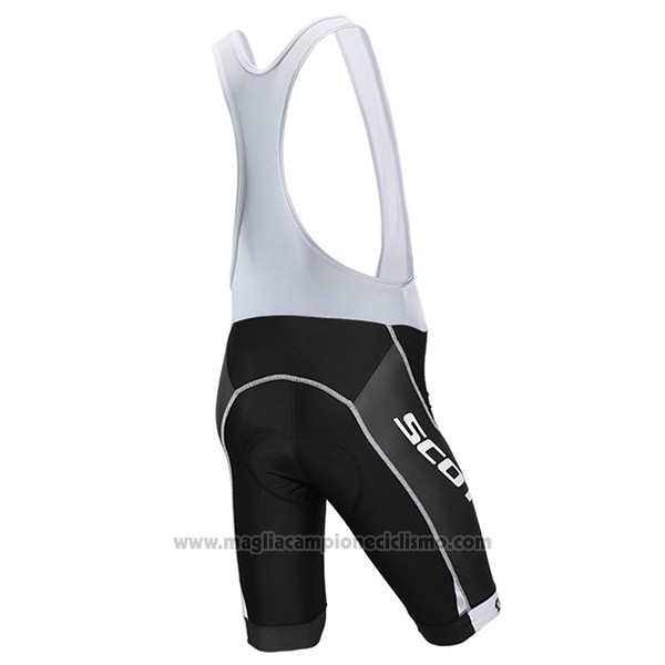 2017 Abbigliamento Ciclismo Scott Nero e Rosso Manica Corta e Salopette