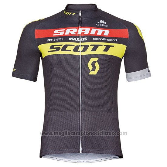 2017 Abbigliamento Scott Nero e Giallo Manica Corta e Salopette