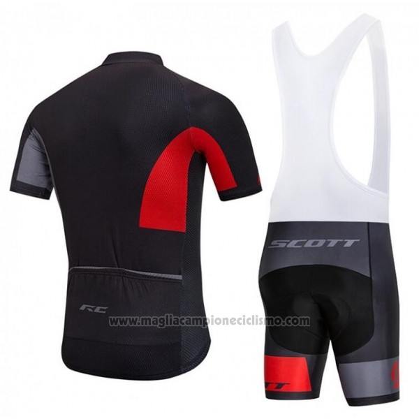 2018 Abbigliamento Ciclismo Castelli Grigio Rosso Nero Manica Corta e Salopette