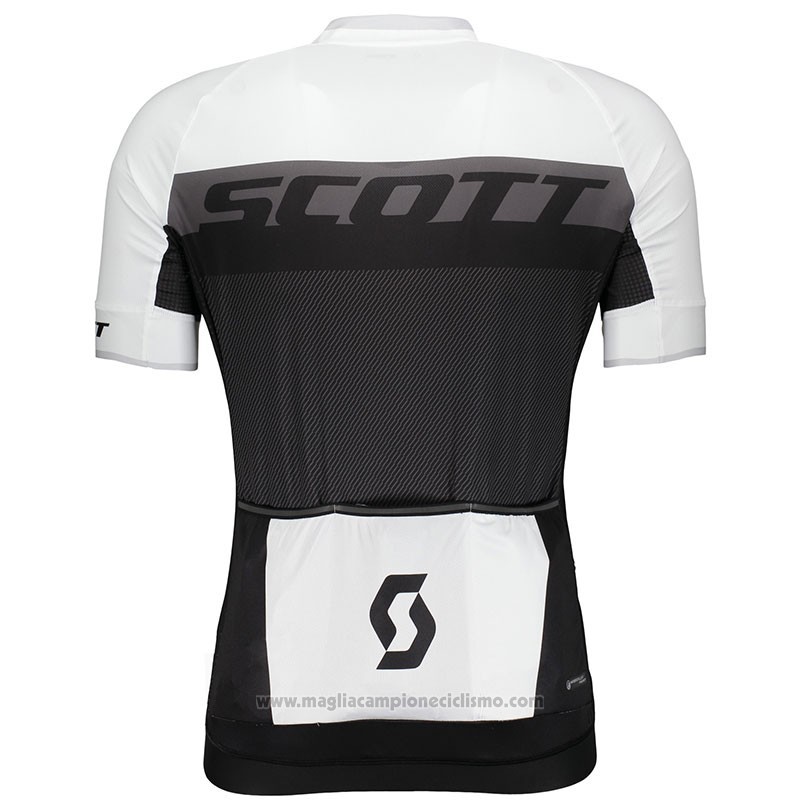 2018 Abbigliamento Ciclismo Scott RC Bianco Manica Corta e Salopette