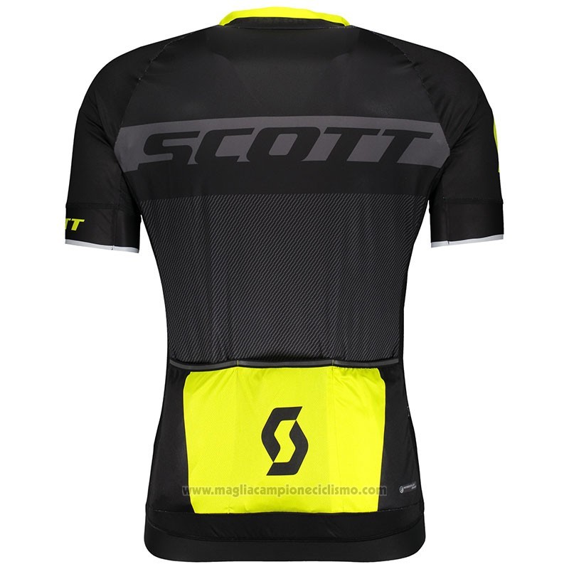 2018 Abbigliamento Ciclismo Scott RC Giallo Manica Corta e Salopette