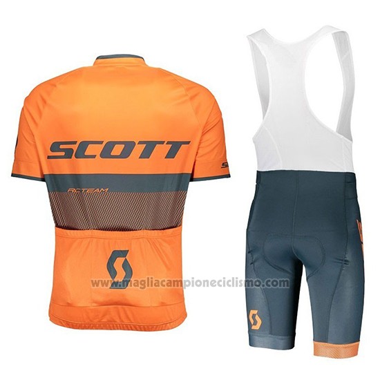 2018 Abbigliamento Ciclismo Scott RC Nero Arancione Manica Corta e Salopette