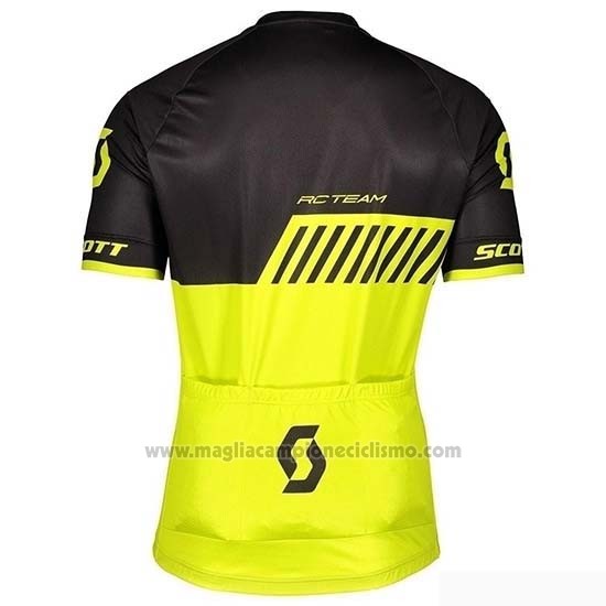 2019 Abbigliamento Ciclismo Scott Nero Giallo Manica Corta e Salopette