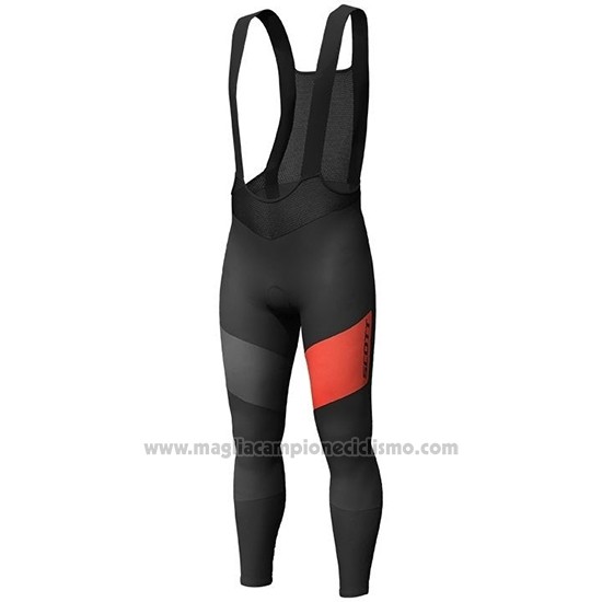2019 Abbigliamento Ciclismo Scott RC FF Rosso Nero Manica Lunga e Salopette