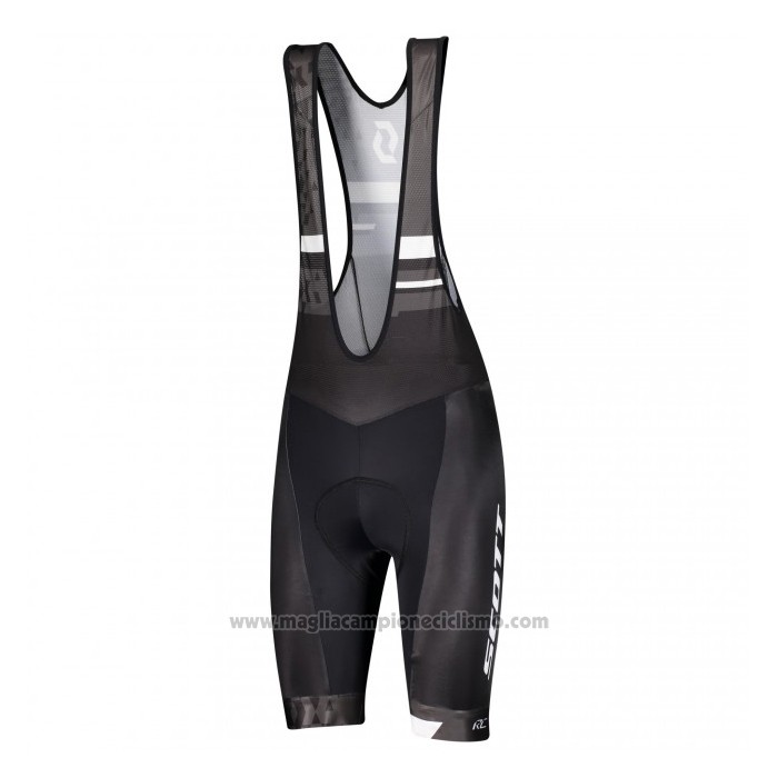 2021 Abbigliamento Ciclismo Scott Bianco Nero Manica Corta e Salopette