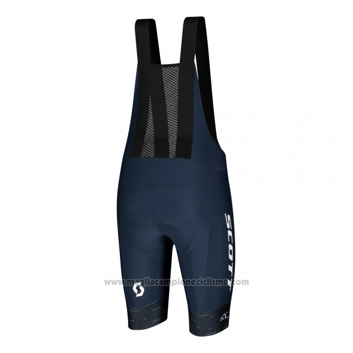 2021 Abbigliamento Ciclismo Scott Giallo Spento Blu Manica Corta e Salopette