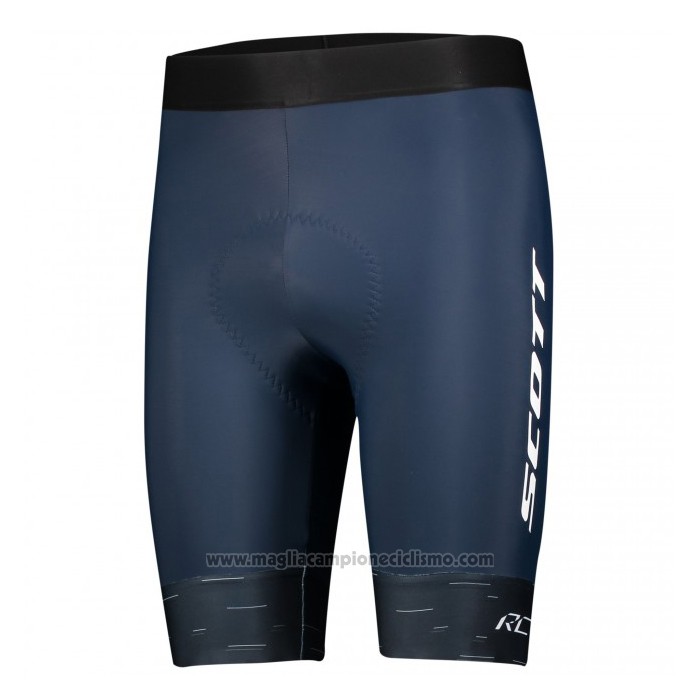 2021 Abbigliamento Ciclismo Scott Nero Blu Manica Corta e Salopette
