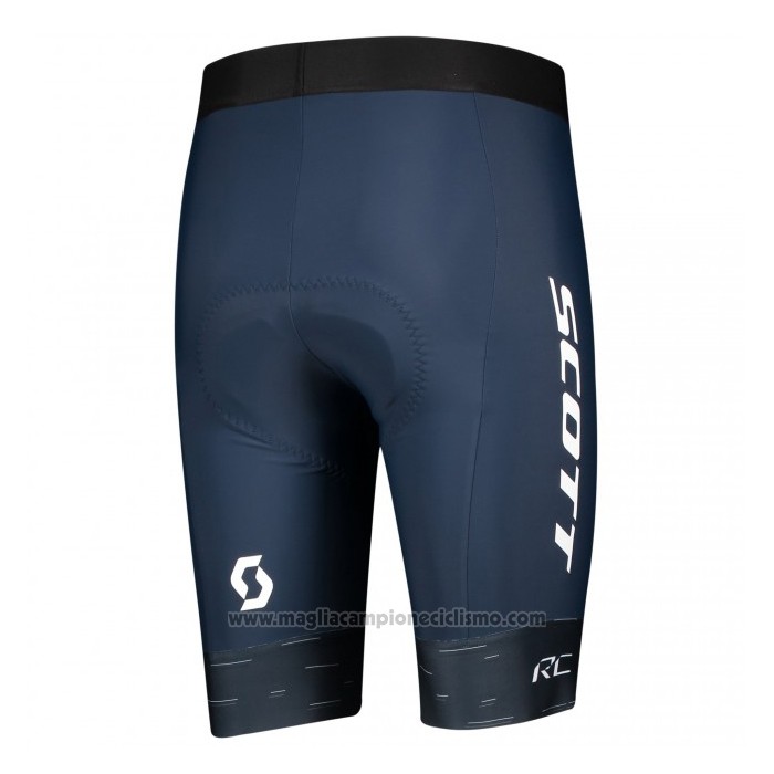 2021 Abbigliamento Ciclismo Scott Nero Blu Manica Corta e Salopette