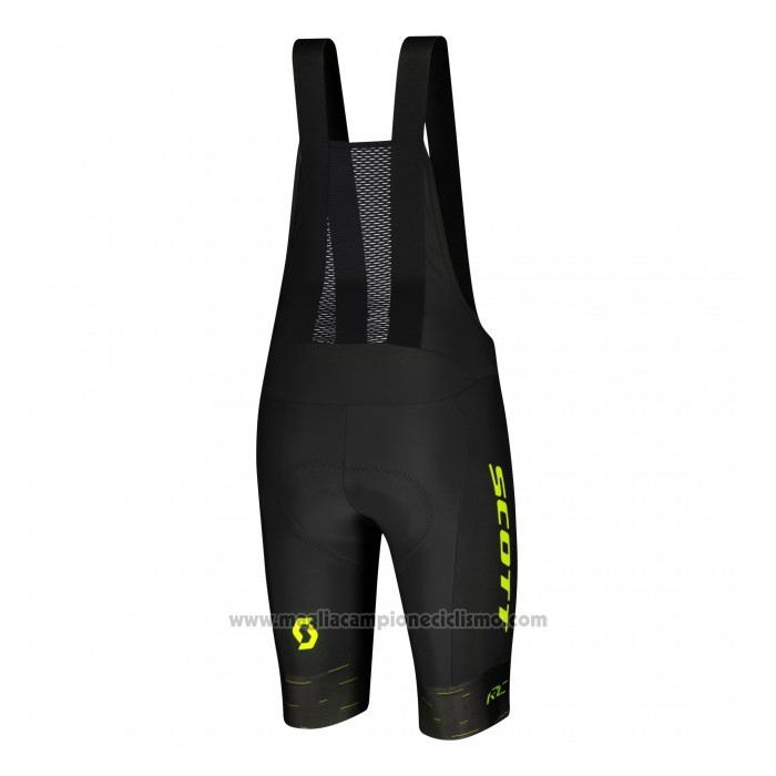 2021 Abbigliamento Ciclismo Scott Nero Giallo Manica Corta e Salopette