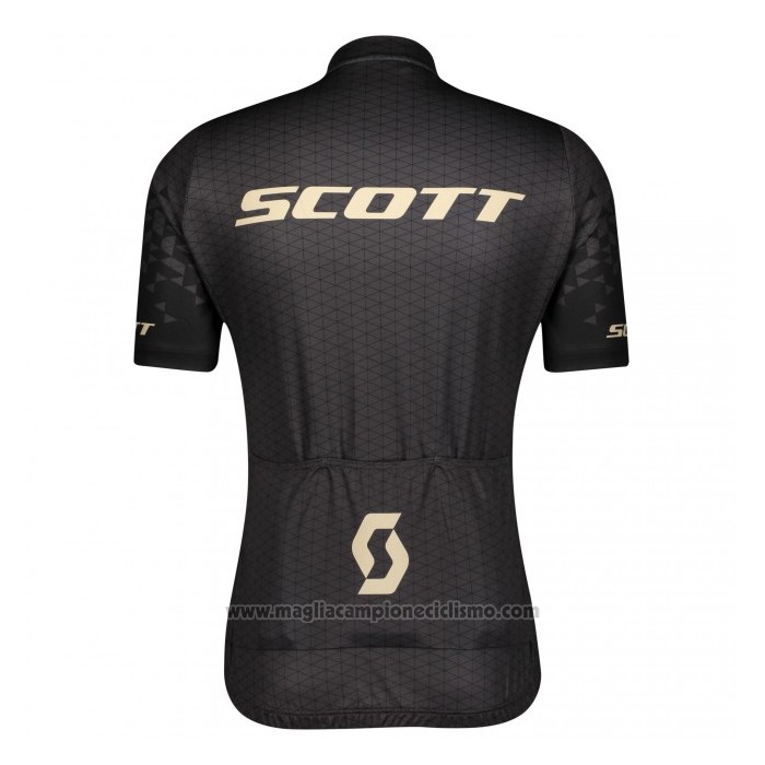 2021 Abbigliamento Ciclismo Scott Nero Manica Corta e Salopette