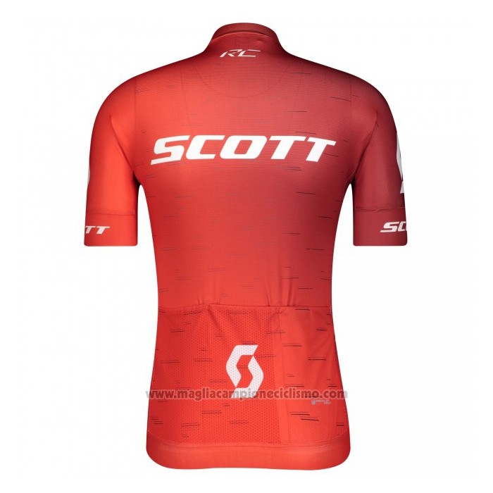 2021 Abbigliamento Ciclismo Scott Rosso Manica Corta e Salopette