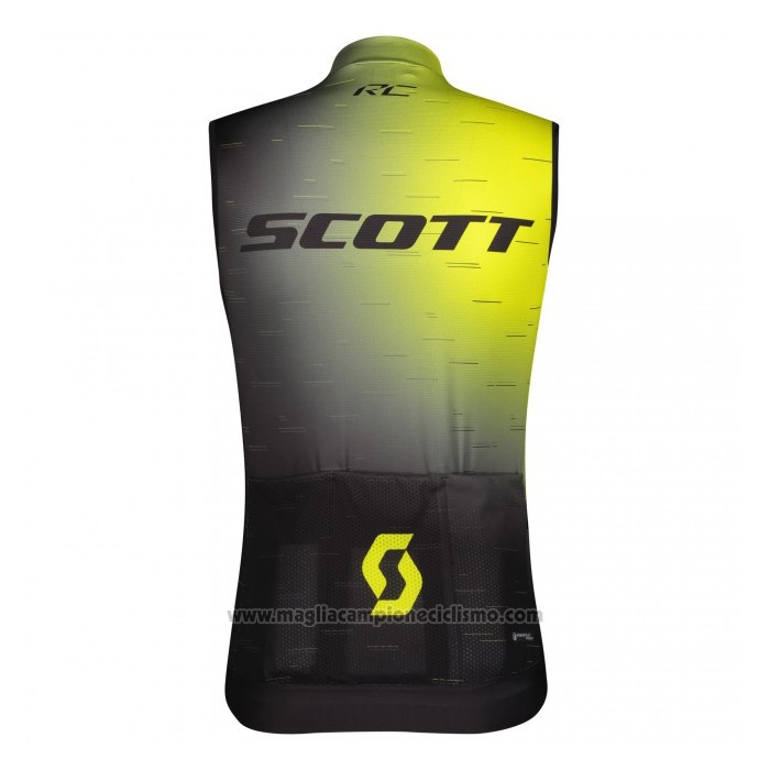2021 Gilet Antivento Scott Nero Giallo Manica Corta e Salopette
