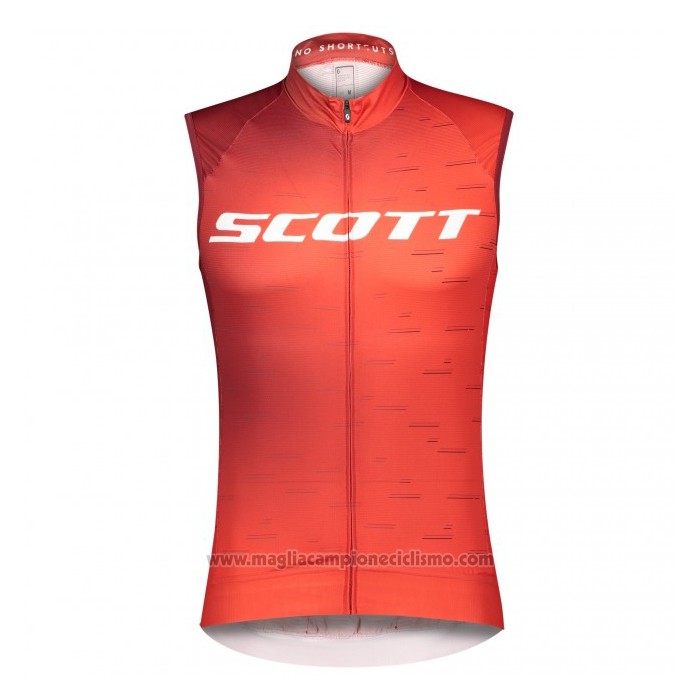 2021 Gilet Antivento Scott Rosso Manica Corta e Salopette