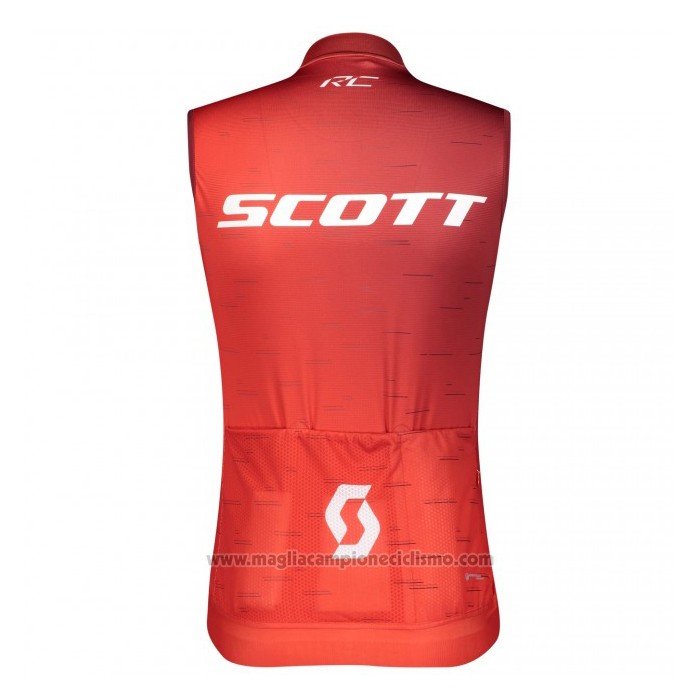 2021 Gilet Antivento Scott Rosso Manica Corta e Salopette