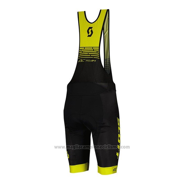 2022 Abbigliamento Ciclismo Scott Bianco Giallo Manica Corta e Salopette