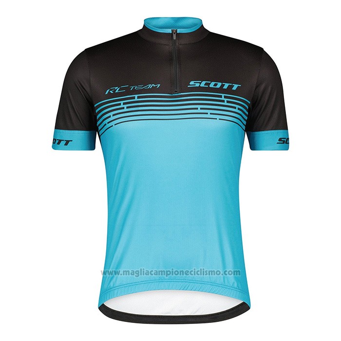 2022 Abbigliamento Ciclismo Scott Blu Manica Corta e Salopette