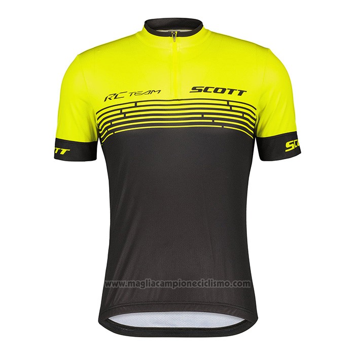 2022 Abbigliamento Ciclismo Scott Giallo Manica Corta e Salopette