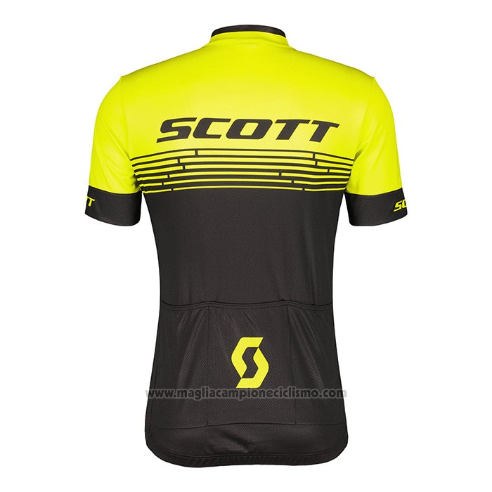 2022 Abbigliamento Ciclismo Scott Giallo Manica Corta e Salopette