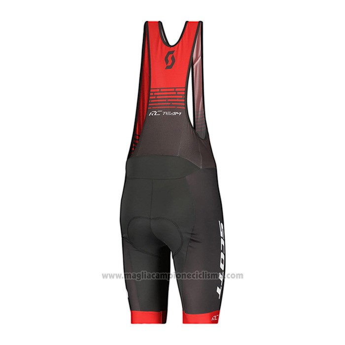 2022 Abbigliamento Ciclismo Scott Rosso Manica Corta e Salopette
