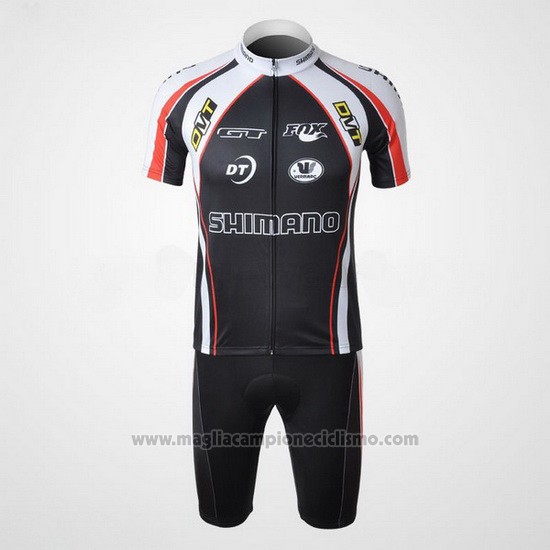 2010 Abbigliamento Ciclismo Shimano Grigio e Nero Manica Corta e Salopette