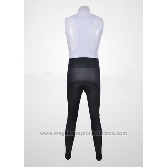 2011 Abbigliamento Ciclismo Shimano Bianco e Giallo Manica Lunga e Salopette
