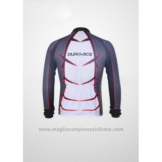 2011 Abbigliamento Ciclismo Shimano Bianco e Giallo Manica Lunga e Salopette