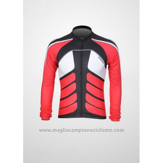 2011 Abbigliamento Ciclismo Shimano Bianco e Nero Manica Lunga e Salopette