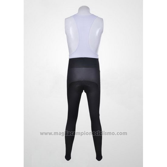 2011 Abbigliamento Ciclismo Shimano Blu e Bianco Manica Lunga e Salopette