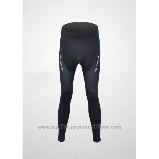 2011 Abbigliamento Ciclismo Shimano Blu e Grigio Manica Lunga e Salopette