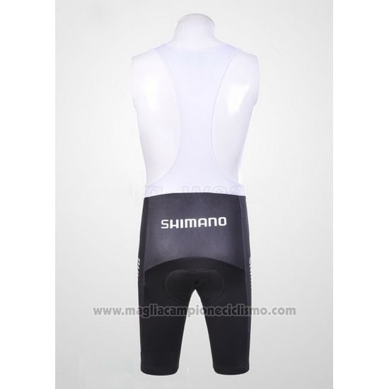 2011 Abbigliamento Ciclismo Shimano Rosso e Nero Manica Corta e Salopette