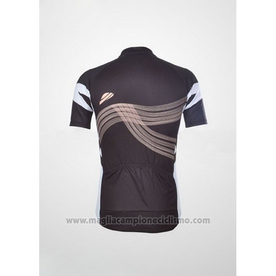 2012 Abbigliamento Ciclismo Shimano Nero e Arancione Manica Corta e Salopette