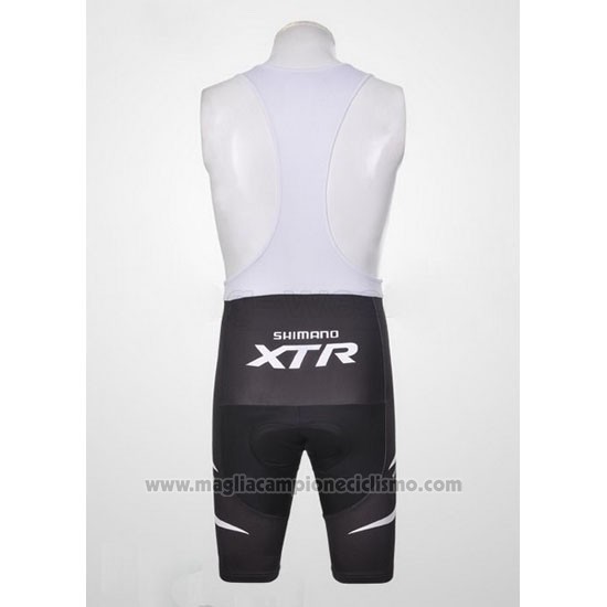 2012 Abbigliamento Ciclismo Shimano Nero e Arancione Manica Corta e Salopette