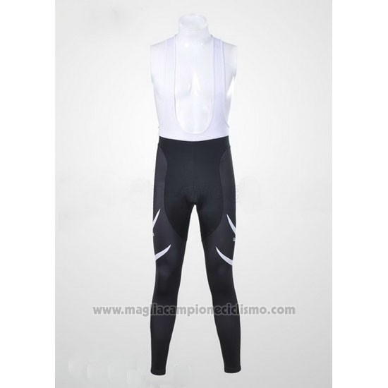 2012 Abbigliamento Ciclismo Shimano Nero e Arancione Manica Lunga e Salopette