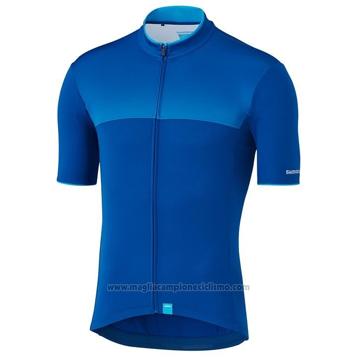 2020 Abbigliamento Ciclismo Shimano Blu Manica Corta e Salopette