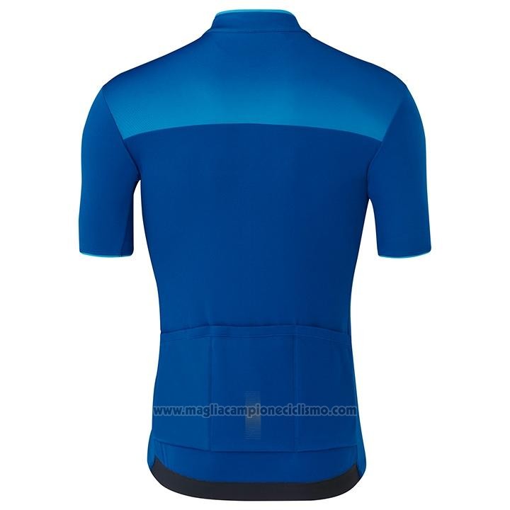 2020 Abbigliamento Ciclismo Shimano Blu Manica Corta e Salopette