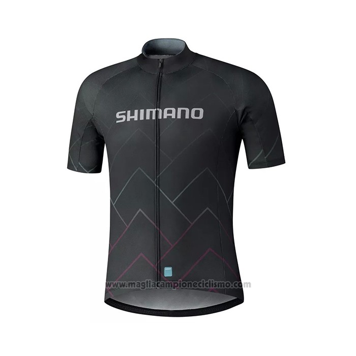 2021 Abbigliamento Ciclismo Shimano Nero Manica Corta e Salopette