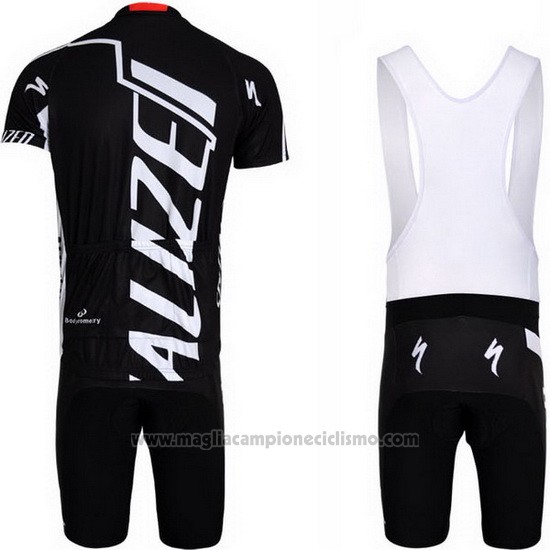 2012 Abbigliamento Ciclismo Specialized Bianco e Nero Manica Corta e Salopette