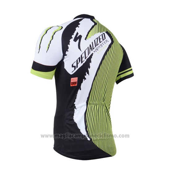 2014 Abbigliamento Ciclismo Specialized Nero e Verde Manica Corta e Salopette