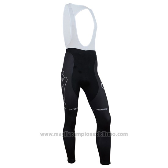 2014 Abbigliamento Ciclismo Specialized Nero e Verde Manica Lunga e Salopette