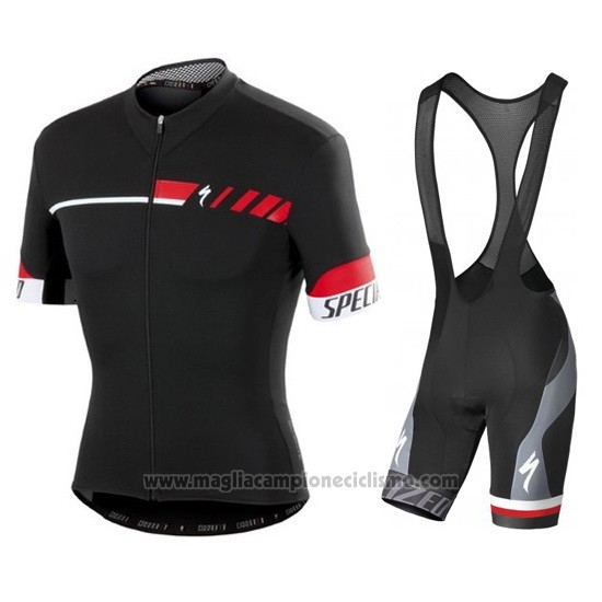 2015 Abbigliamento Ciclismo Specialized Nero Manica Corta e Salopette