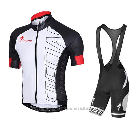 2015 Abbigliamento Ciclismo Specialized Nero e Bianco Manica Corta e Salopette
