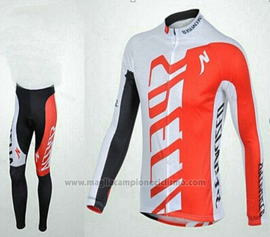 2015 Abbigliamento Ciclismo Specialized Rosso e Bianco Manica Lunga e Salopette
