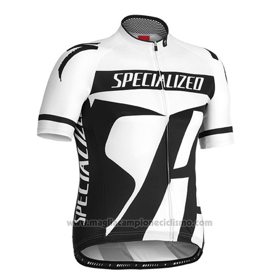2016 Abbigliamento Ciclismo Specialized Bianco e Grigio Manica Corta e Salopette
