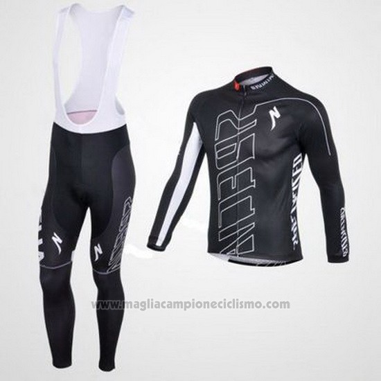 2016 Abbigliamento Ciclismo Specialized Bianco e Nero Manica Lunga e Salopette