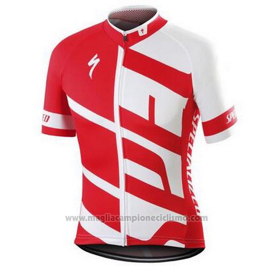 2016 Abbigliamento Ciclismo Specialized Bianco e Rosso Manica Corta e Salopette
