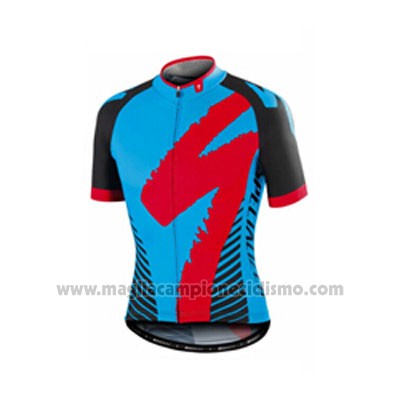 2016 Abbigliamento Ciclismo Specialized Blu e Nero Manica Corta e Salopette