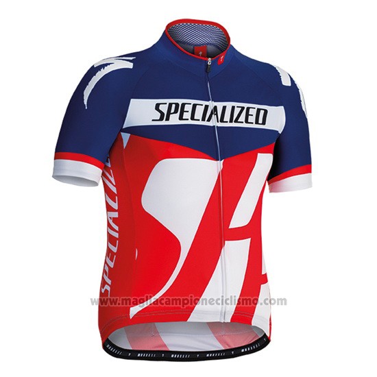 2016 Abbigliamento Ciclismo Specialized Blu e Rosso Manica Corta e Salopette