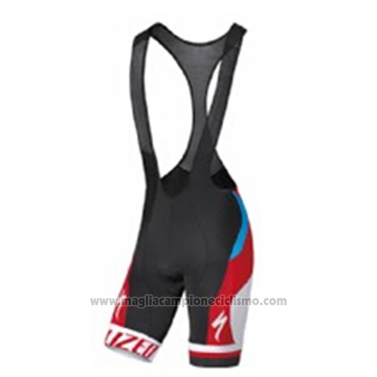 2016 Abbigliamento Ciclismo Specialized Celeste e Rosso Manica Corta e Salopette