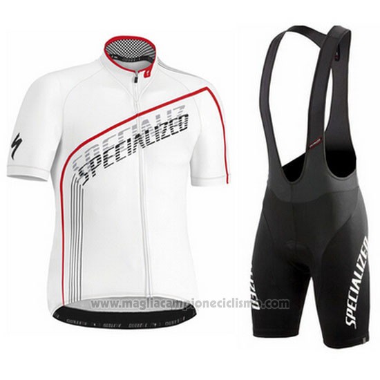 2016 Abbigliamento Ciclismo Specialized Chiaro Bianco Manica Corta e Salopette